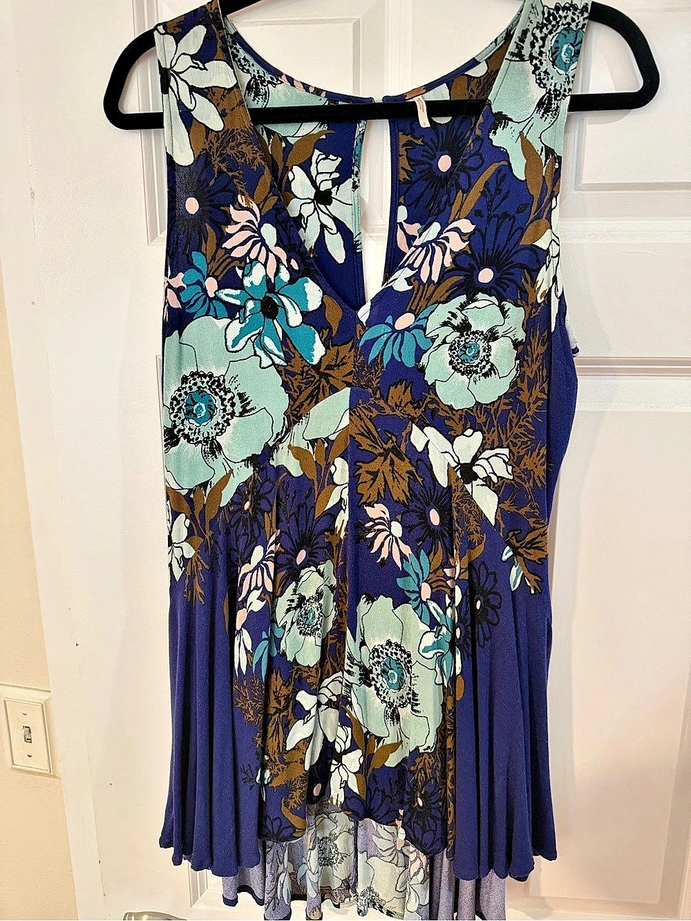 Free People Floral Midi Blouse 
 Size Small Like New